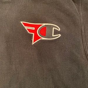 Faze x Champion Black Hoodie Size M